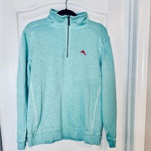 Tommy Bahama Light Blue Zip-Up Sweater